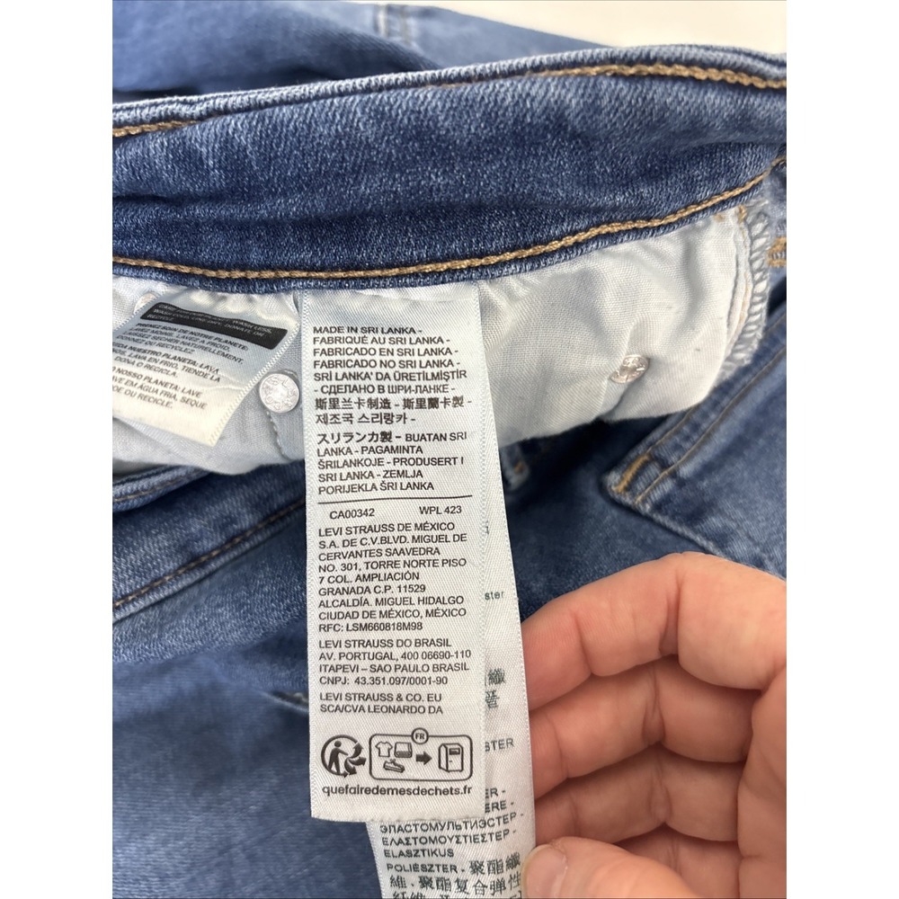 Levis 726 High Rise Flare Jeans Womens 31x32 Blue Stretch Denim Western Cowgirl - Picture 5 of 9